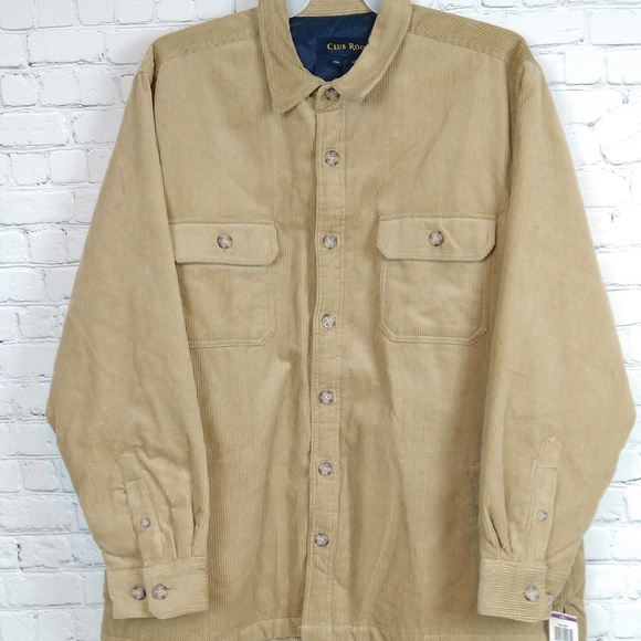 Club Room Khaki Corduroy Jacket Mens 
